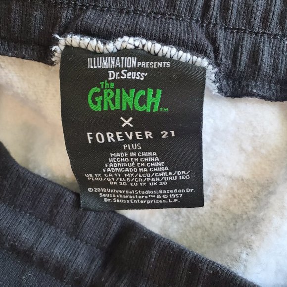 Forever 21 x Dr Seuss The Grinch Check Print Joggers Plus Size 1X - Picture 4 of 4